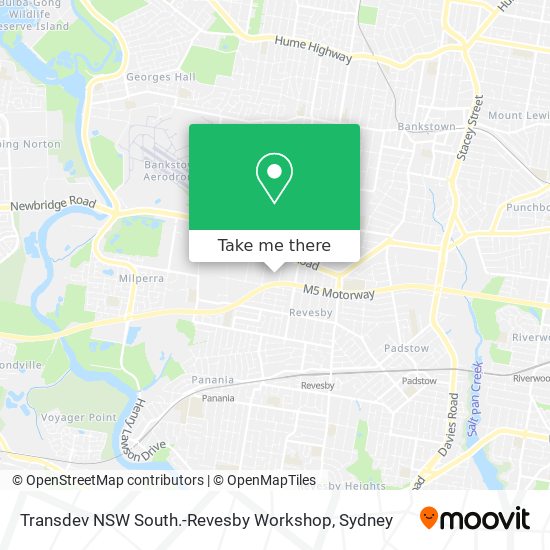 Transdev NSW South.-Revesby Workshop map