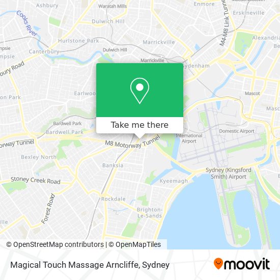 Mapa Magical Touch Massage Arncliffe