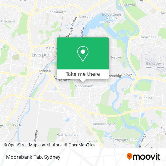 Mapa Moorebank Tab