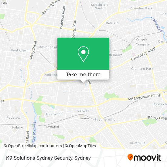 Mapa K9 Solutions Sydney Security