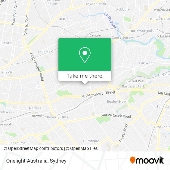 Onelight Australia map