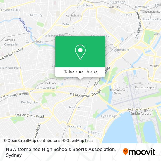 Mapa NSW Combined High Schools Sports Association