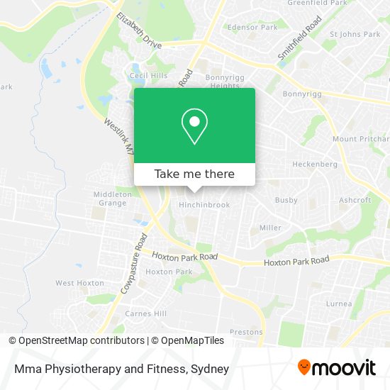 Mma Physiotherapy and Fitness map