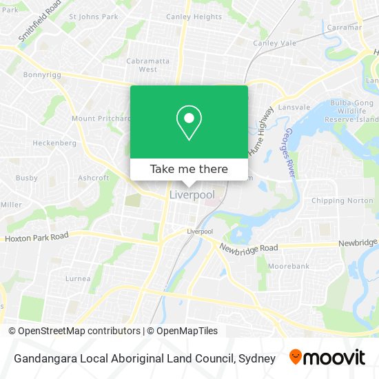 Mapa Gandangara Local Aboriginal Land Council