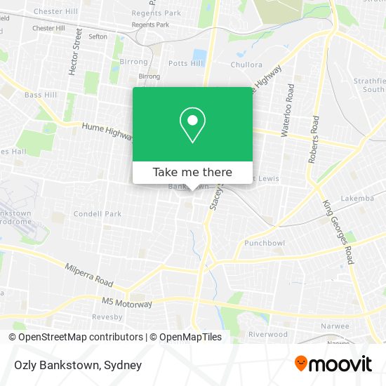 Ozly Bankstown map