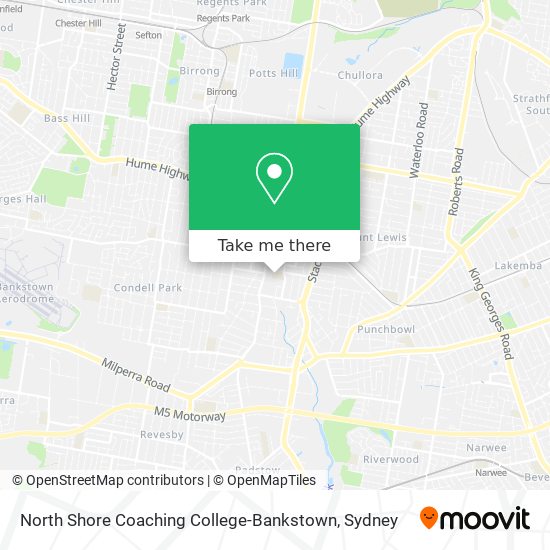 North Shore Coaching College-Bankstown map