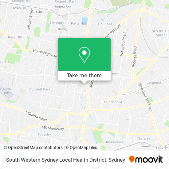 South Western Sydney Local Health District map