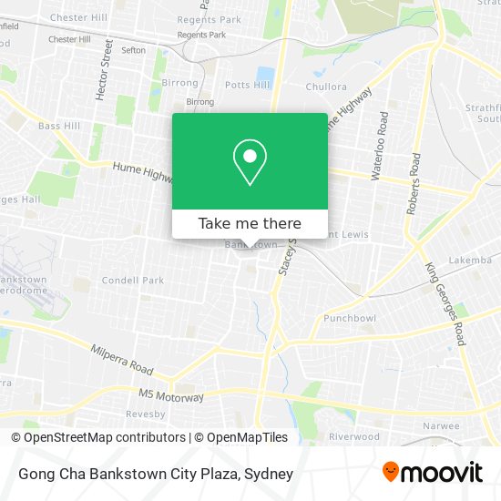 Gong Cha Bankstown City Plaza map