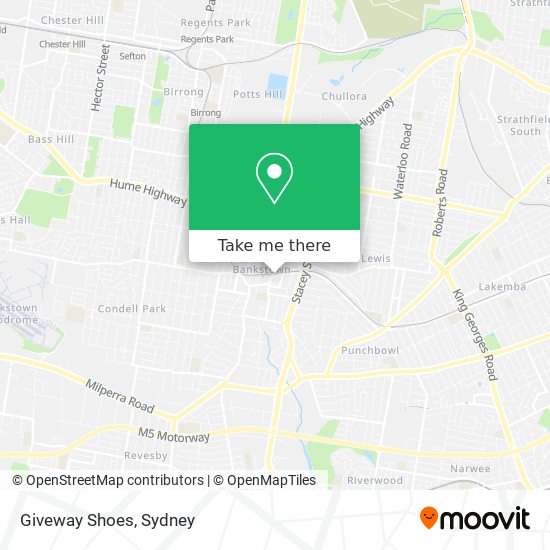 Giveway Shoes map