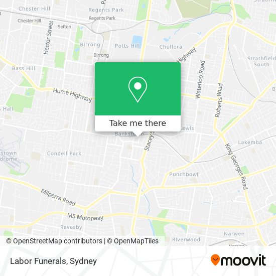 Labor Funerals map