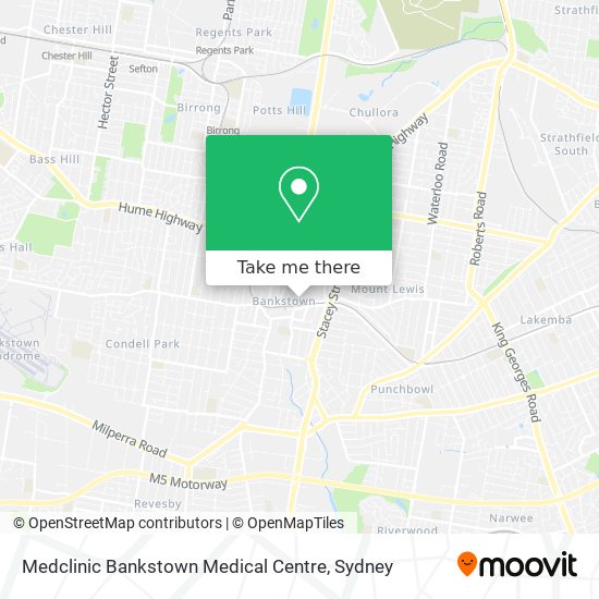 Mapa Medclinic Bankstown Medical Centre