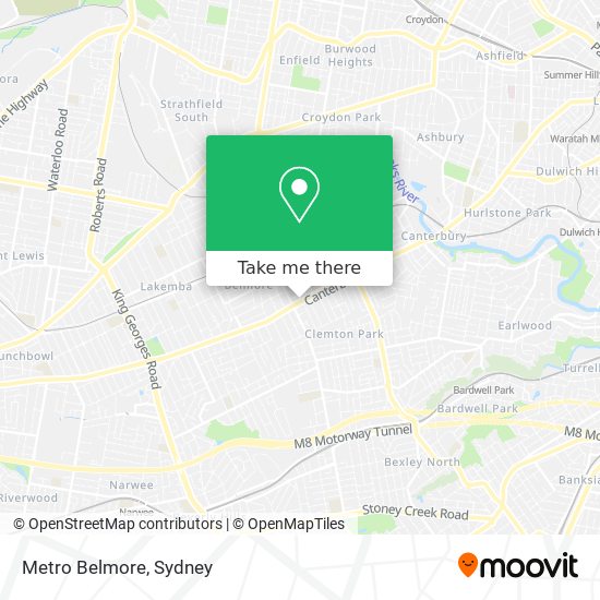 Mapa Metro Belmore