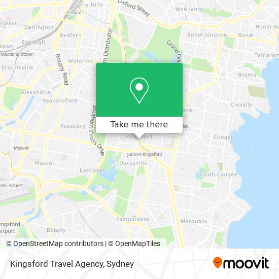 Kingsford Travel Agency map