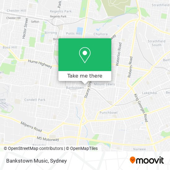 Mapa Bankstown Music