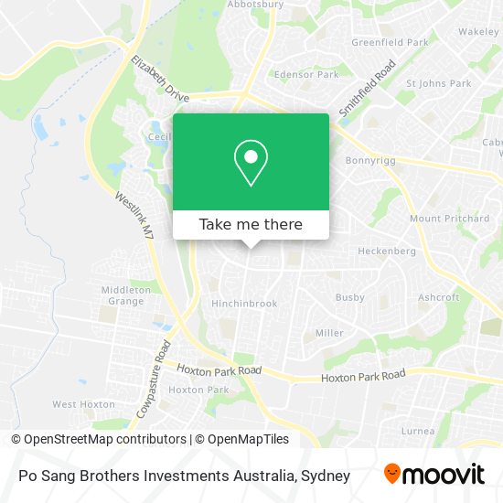 Po Sang Brothers Investments Australia map