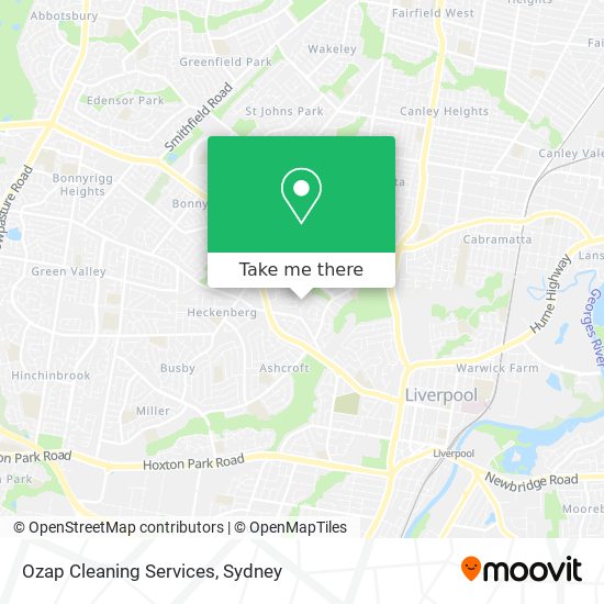 Ozap Cleaning Services map