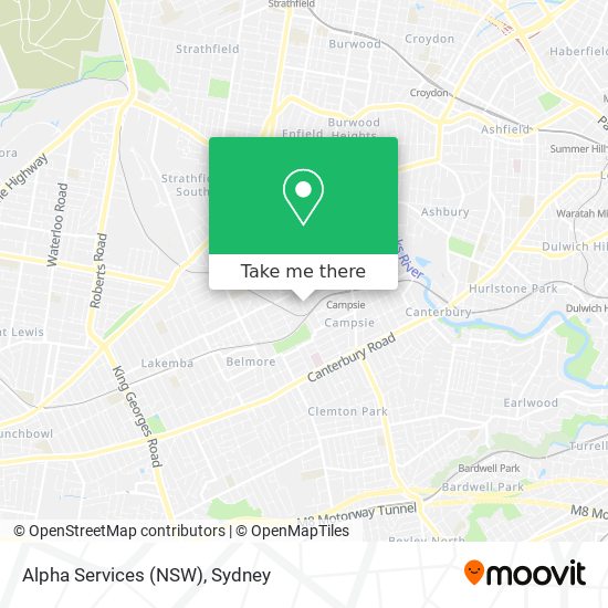 Alpha Services (NSW) map