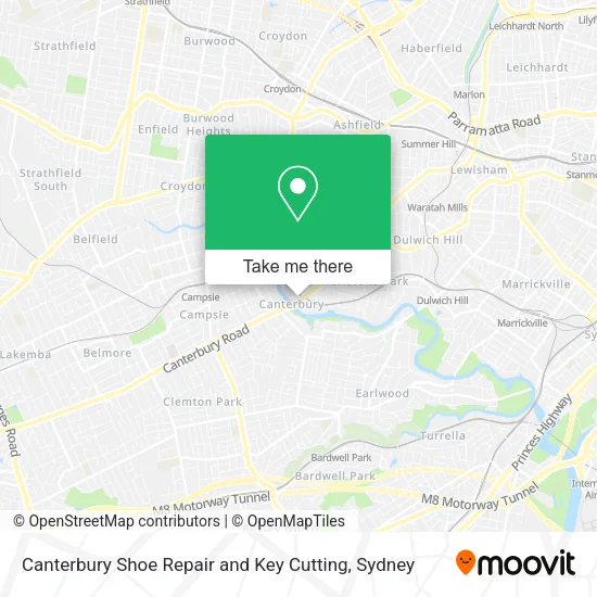 Canterbury Shoe Repair and Key Cutting map