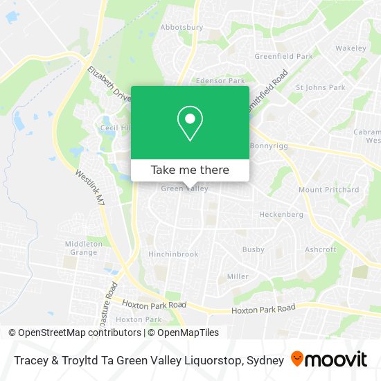 Tracey & Troyltd Ta Green Valley Liquorstop map