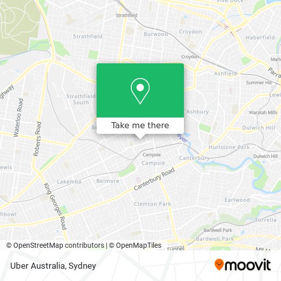 Mapa Uber Australia