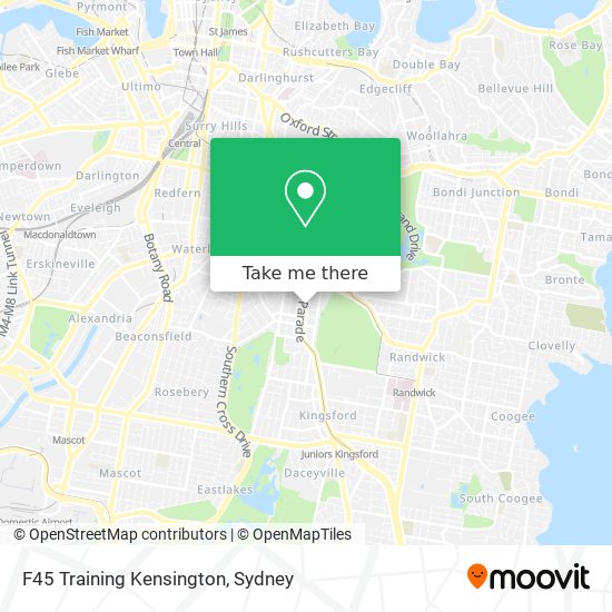 F45 Training Kensington map