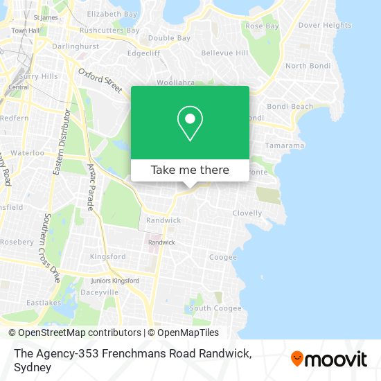 The Agency-353 Frenchmans Road Randwick map