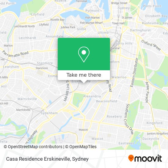 Casa Residence Erskineville map