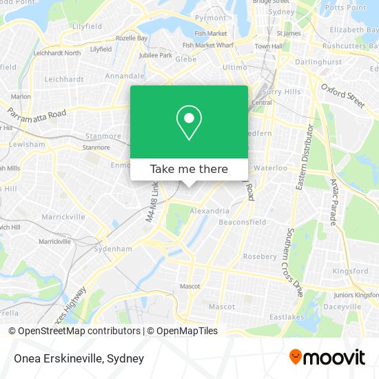 Mapa Onea Erskineville