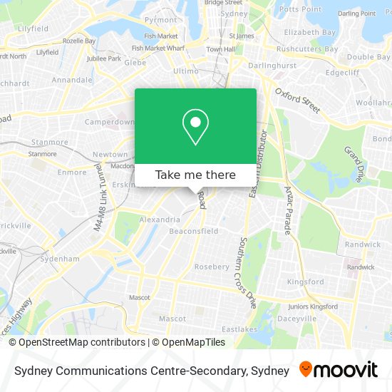 Sydney Communications Centre-Secondary map