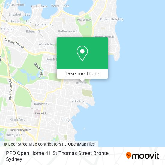 PPD Open Home 41 St Thomas Street Bronte map