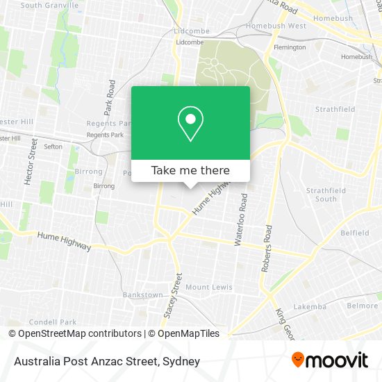 Australia Post Anzac Street map