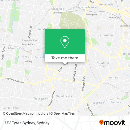 MV Tyres Sydney map