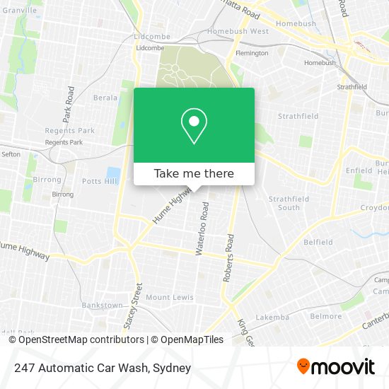 247 Automatic Car Wash map