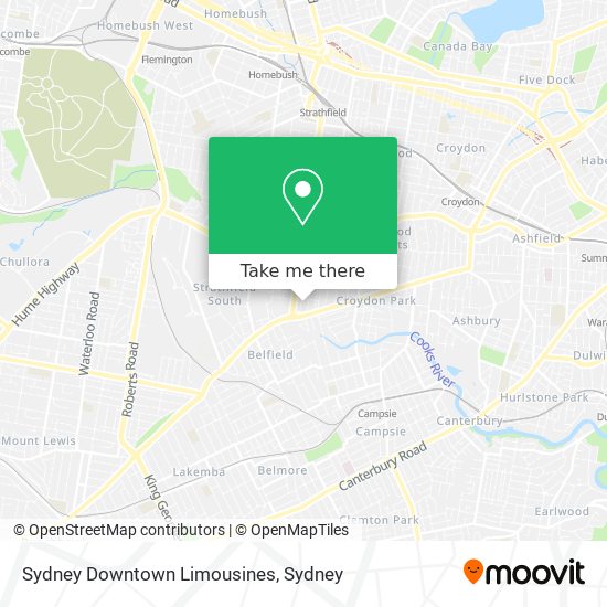 Mapa Sydney Downtown Limousines