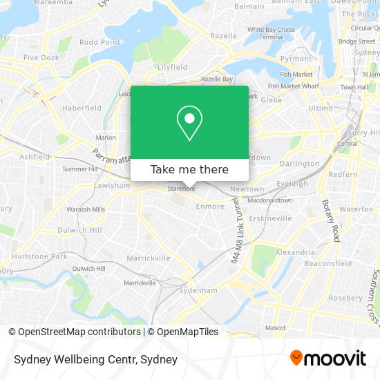 Sydney Wellbeing Centr map