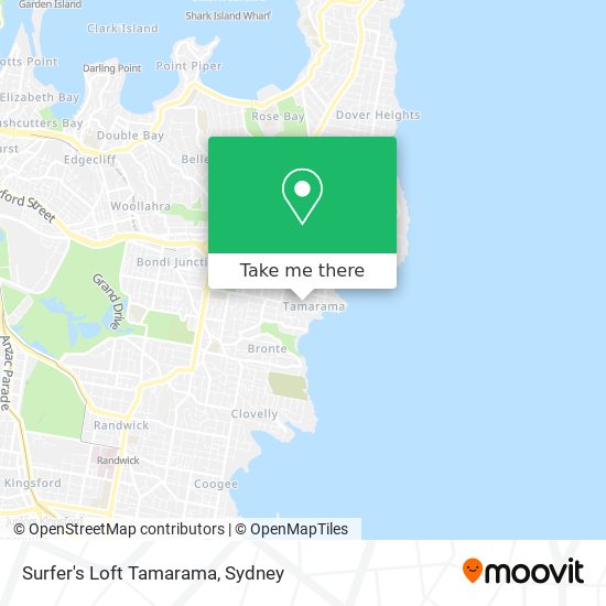 Surfer's Loft Tamarama map