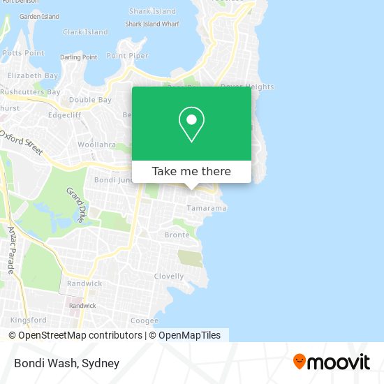 Bondi Wash map