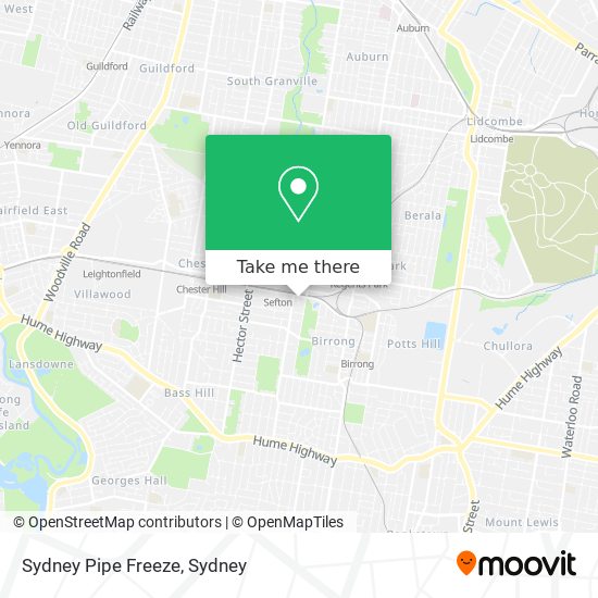 Sydney Pipe Freeze map