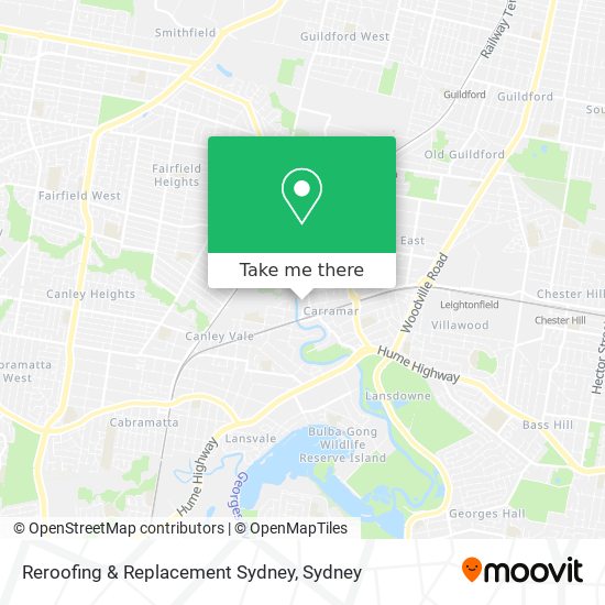Reroofing & Replacement Sydney map