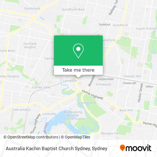 Australia Kachin Baptist Church Sydney map