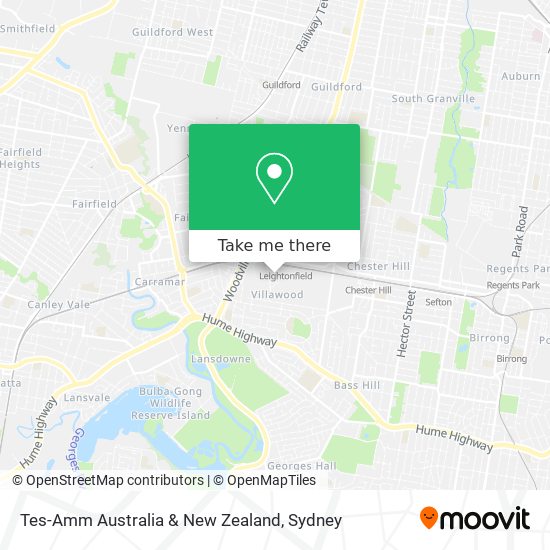 Tes-Amm Australia & New Zealand map