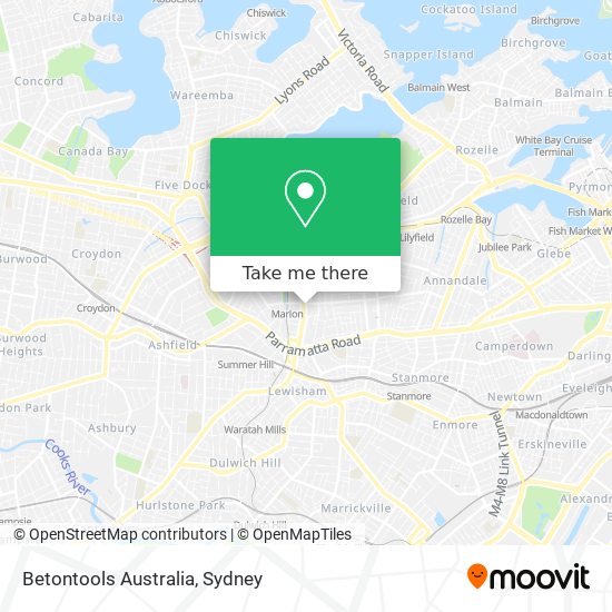 Mapa Betontools Australia