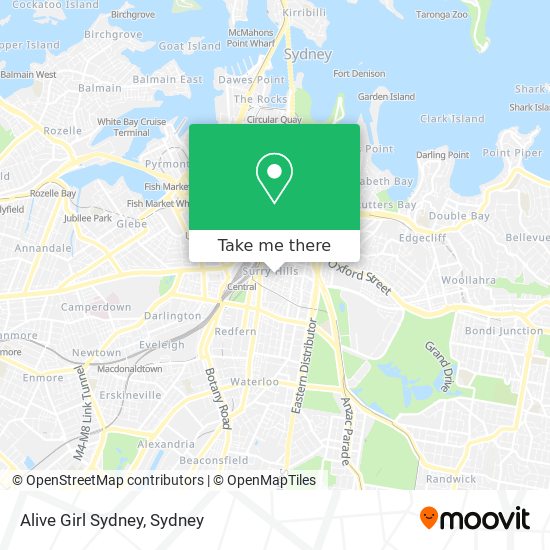 Mapa Alive Girl Sydney