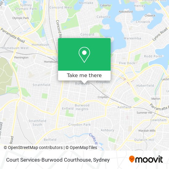 Court Services-Burwood Courthouse map