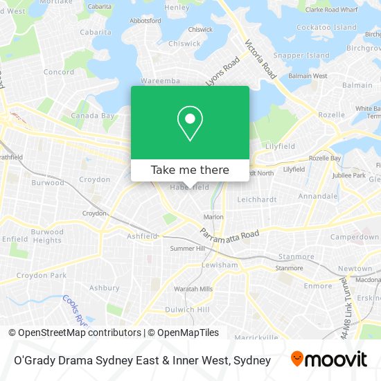 Mapa O'Grady Drama Sydney East & Inner West