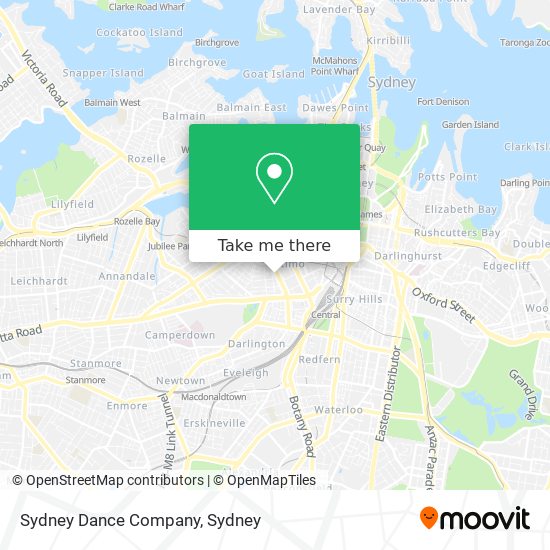 Sydney Dance Company map