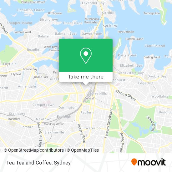 Tea Tea and Coffee map