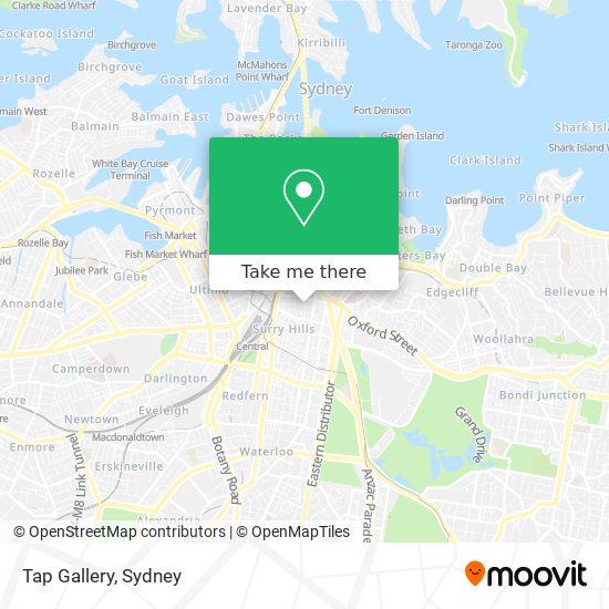 Tap Gallery map