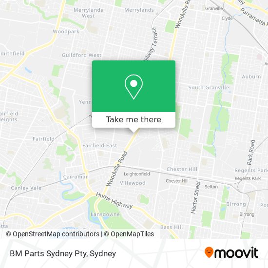 Mapa BM Parts Sydney Pty