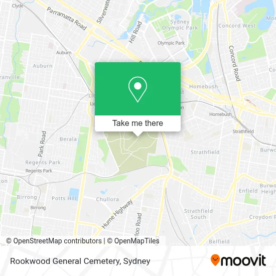 Rookwood General Cemetery map